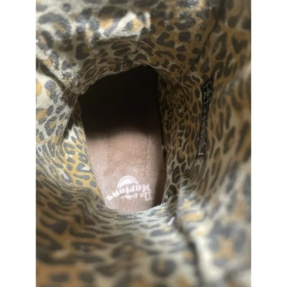 Dr Martens Stratford Women's Fold Down Boot Brown Leopard bootie size 6 - Picture 6 of 9